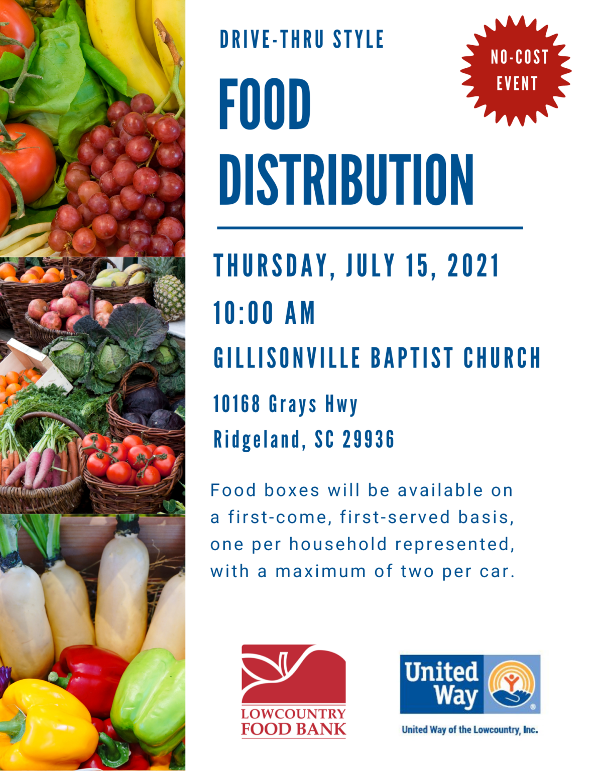 Food Distribution Sites United Way of the Lowcountry